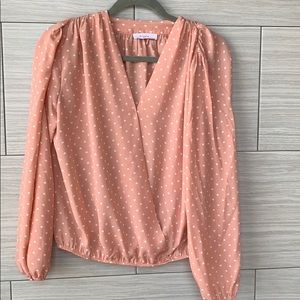 Elodie Heart Pattern Long Sleeve Blouse